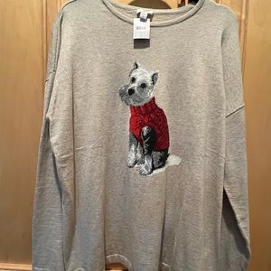J.Jill long sleeve dog shirt new.